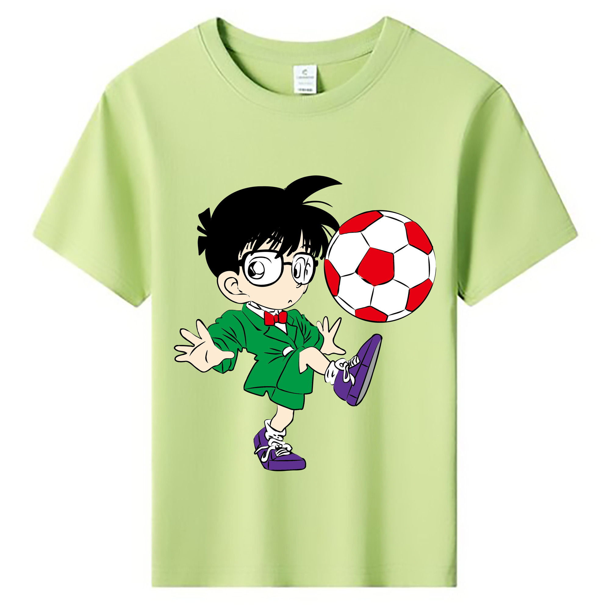 （画像用） 名探偵コナン 江戸川 コナン Detective Conan Conan Edogawa 綿100％キッズTシャツ（フロントプリント）